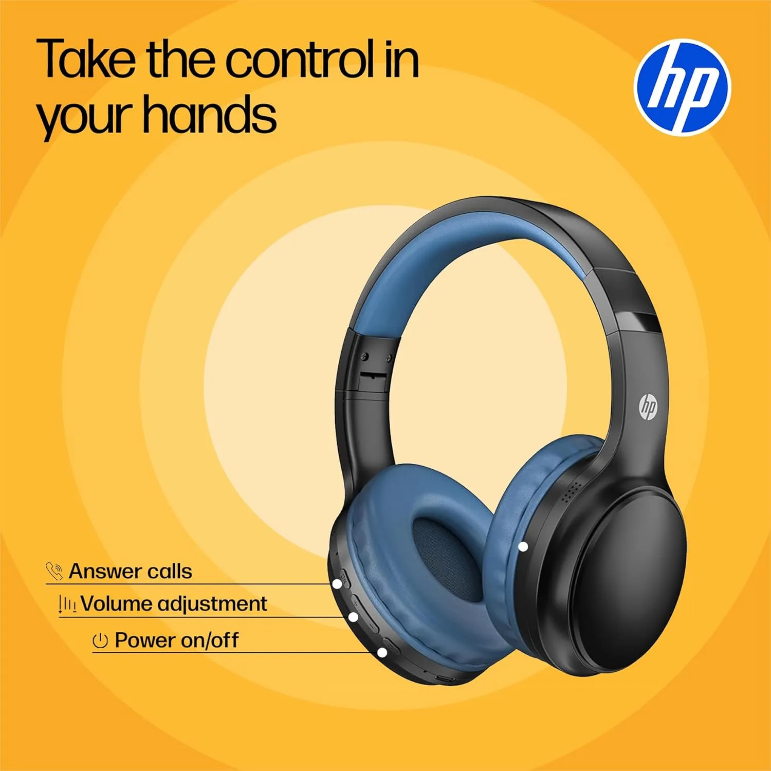 HP Wireless Headphone with Active Noise Cancellation H200 (Open Box) view 3